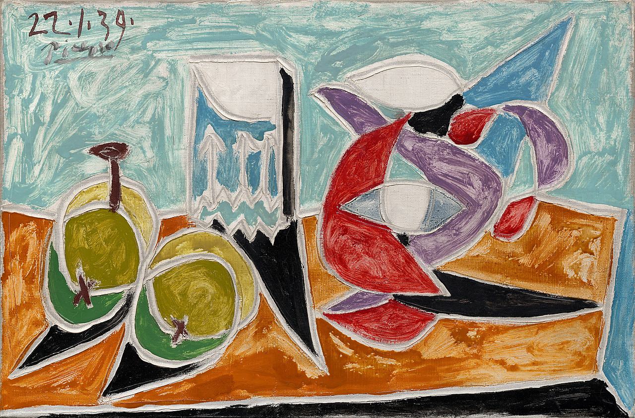 Still Life: Fruits and Pitcher by Pablo Picasso